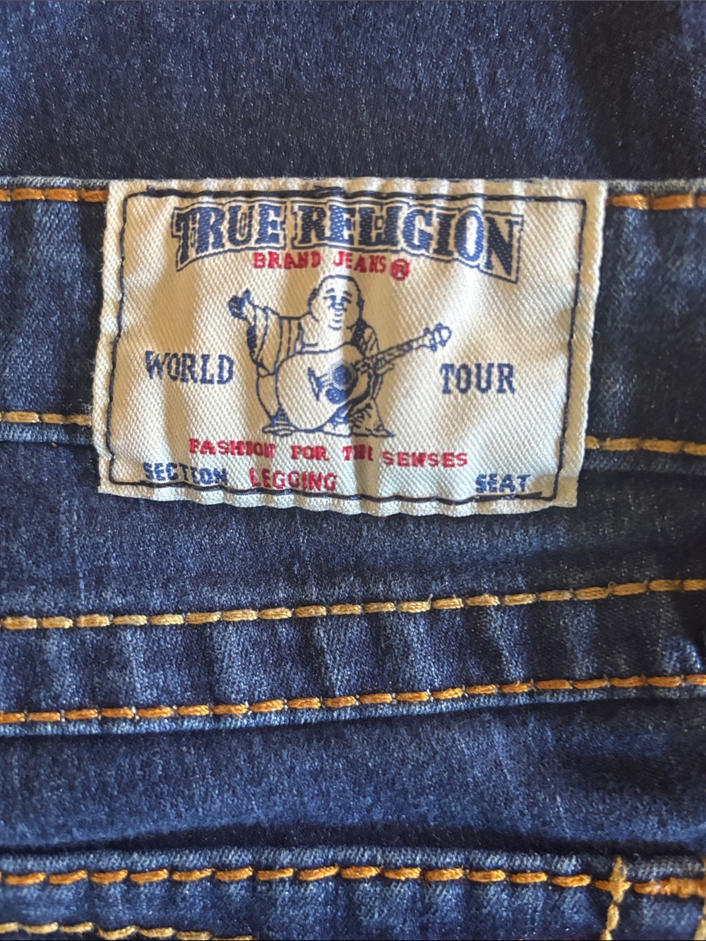 TRUE RELIGION Indigo Denim Skinny Jeans Size 28 with Topstitching (L-134) - Picture 2 of 10
